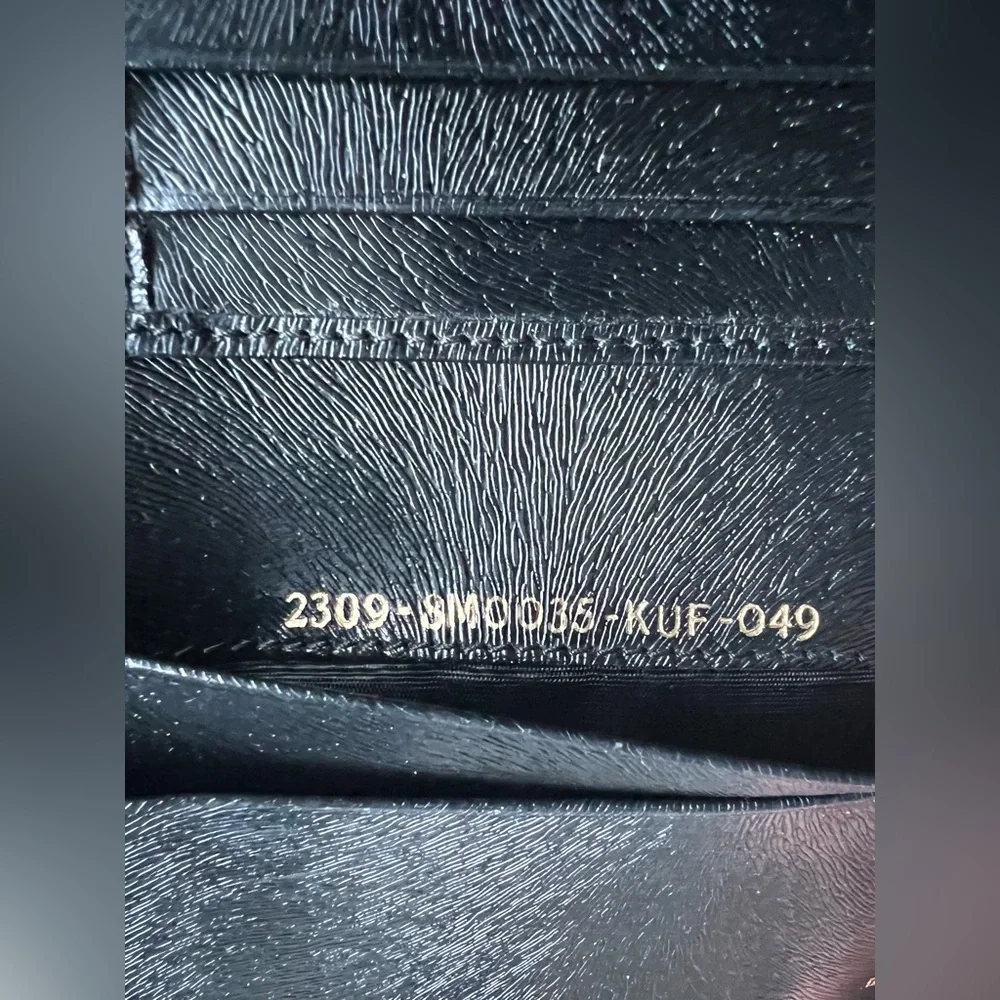 Fendi Black leather compact wallet
